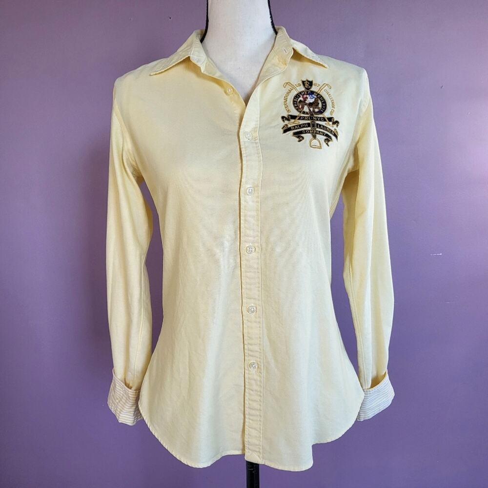 Vintage Ralph Lauren Yellow Button Down Shirt